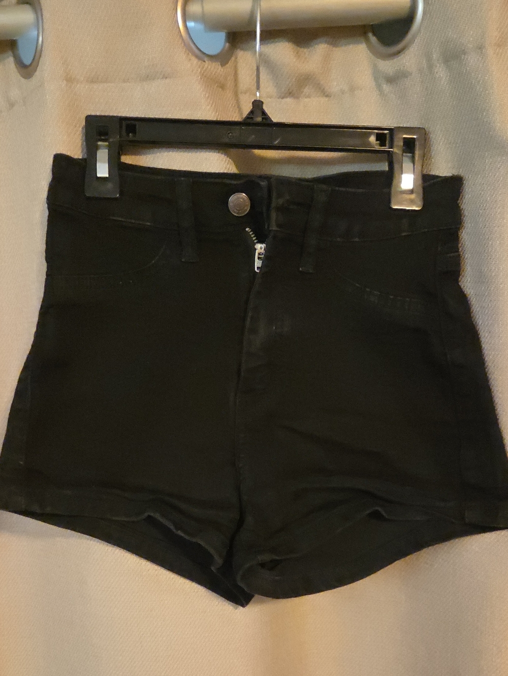 wild fable High Waist Black Denim Shorts